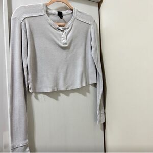 Light Gray Crotchet Top 